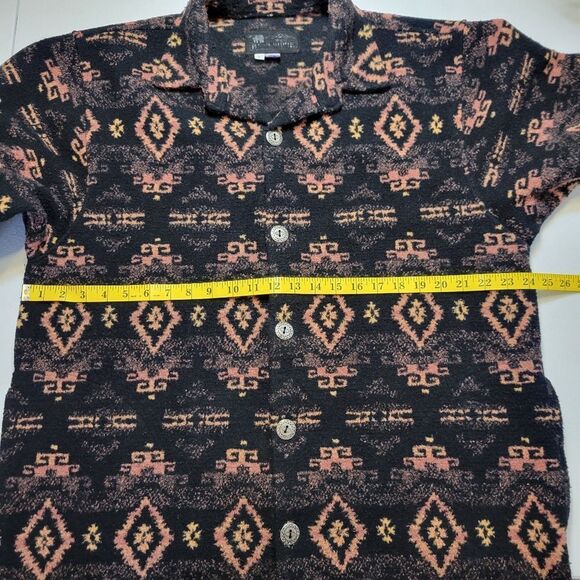 Bear Ridge Outfitters Vintage Aztec Pattern Button-Up Jacket Nobby Fleece - Picture 10 of 11